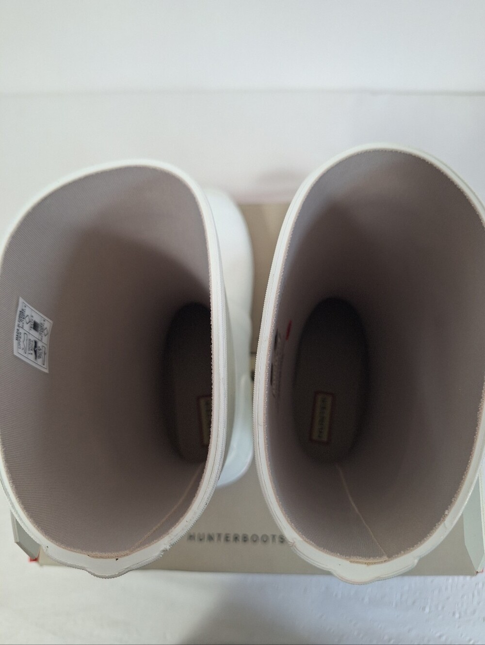 NWT Hunter  Iridescent Pearl White Rain Boots - Picture 5 of 11